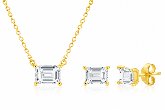 Set con CZ rectangular