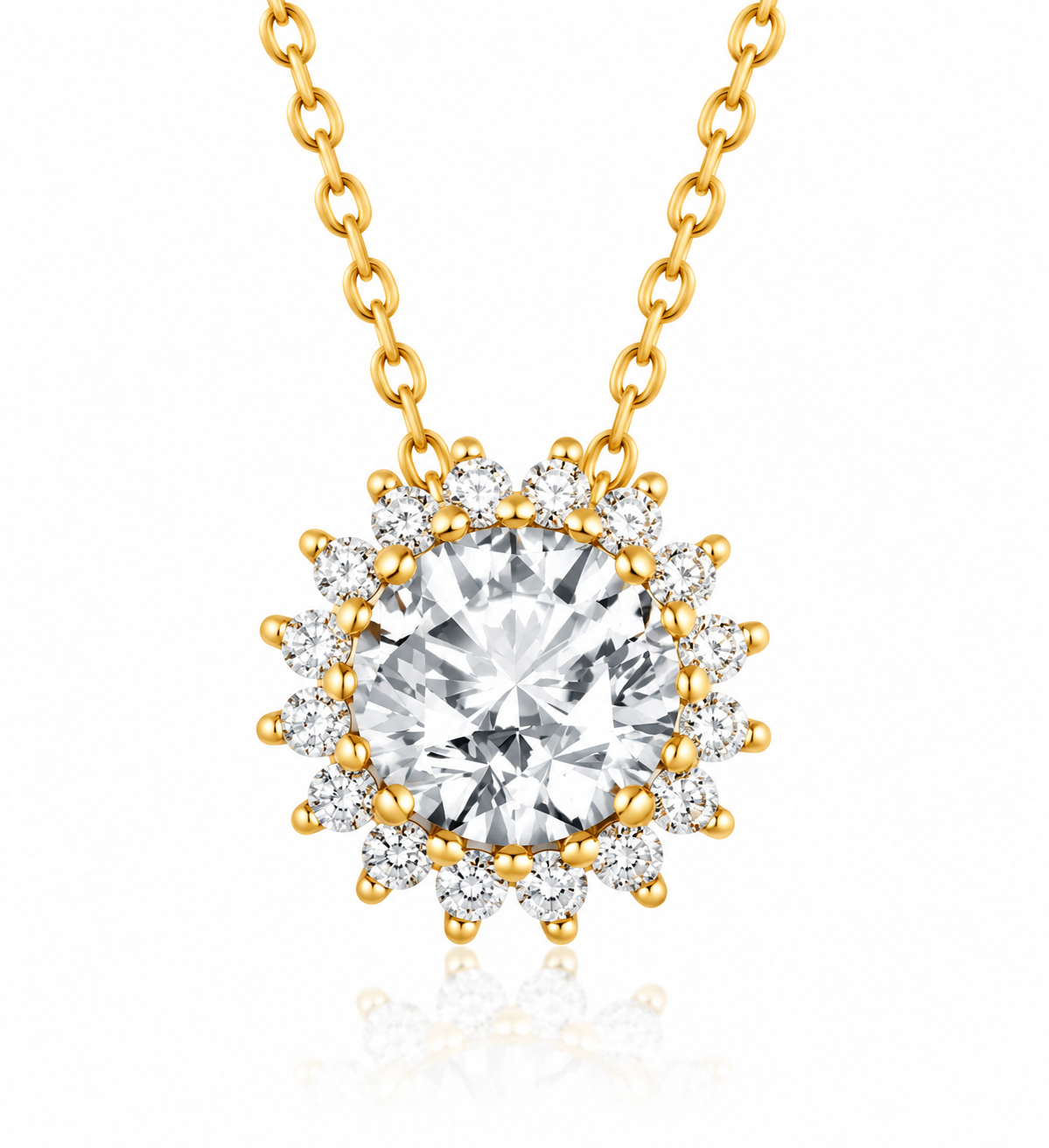 Cadena con CZ redonda