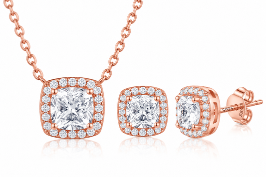 Set cuadrado rose gold