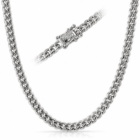 Miami cubana 6mm stainless steel