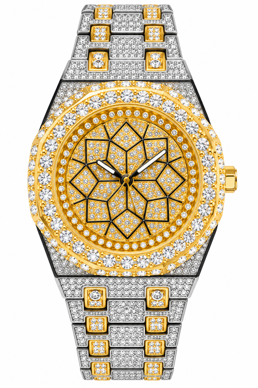 Techno Pave Flower Two Tone 43mm