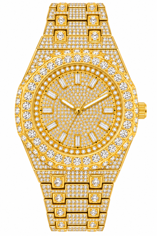 Techno pave 43 mm gold
