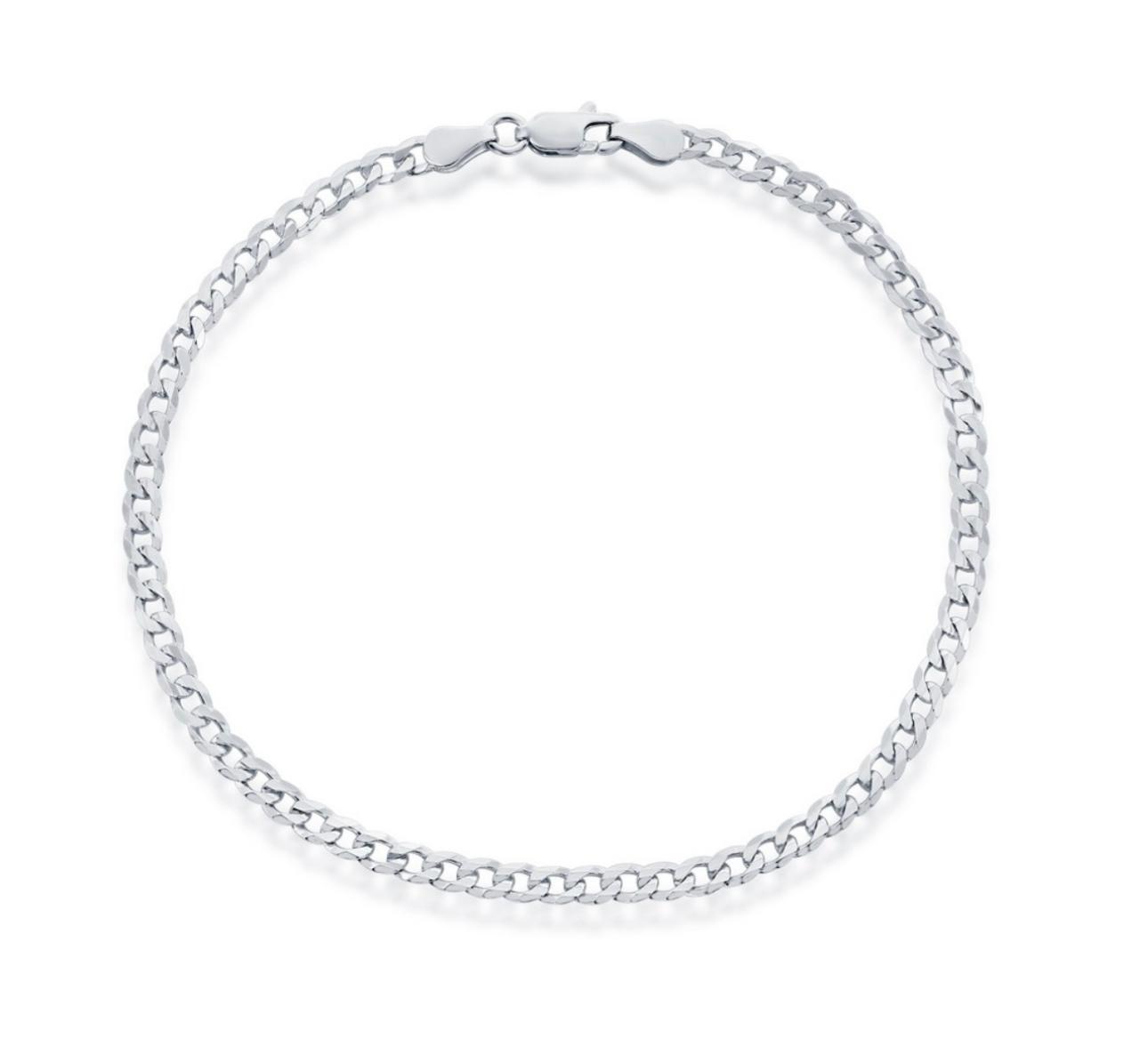 Tobillera  Cubana 3.5mm 9” .925