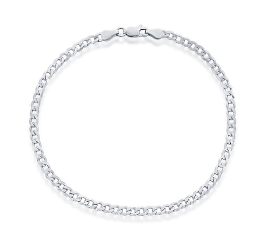 Tobillera  Cubana 3.5mm 9” .925