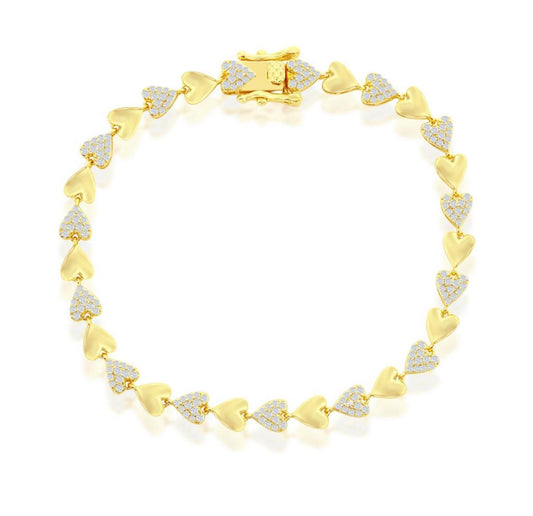 Pulsera de corazón 7.5”