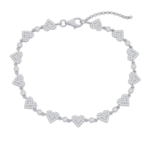 Pulsera de corazón 7+1”