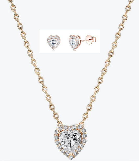 Set de Corazon Rose Gold